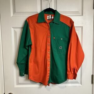 Vintage Rough Stock Panhandle Slim Men’s Color Block Button Down Shirt XS